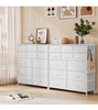 Modern Fabric Chest of Drawers Dresser Storage with Side Pockets & Hooks Bedroom