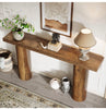 160cm Farmhouse Console Table Narrow Wooden Entryway Sofa Table for Living Room