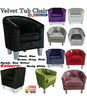 Luxury Crushed Velvet Fabric Armchair Tub Chair Home Cafe Lounge Bedroom Sofa UK