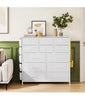Modern Fabric Chest of Drawers Dresser Storage with Side Pockets & Hooks Bedroom