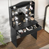 Dressing Table With Mirror Storage Makeup Desk Vanity Table Led Lights Bedroom