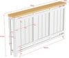 Radiator Cover White Modern Vertical Slat Shelves MDF Cabinet Shelf Large