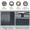 8x8 FT Peak Roof Steel Storage Shed, Pre-drilled Steel Panels, Outdoor Tool Shed