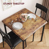 3-Piece Dining Table Set for 2 Compact Kitchen Table & Chairs Space Saving Squar