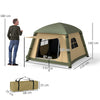 Inflatable Camping Tent, Easy Setup 2 Man Tent, Brown