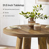 80cm Round Dining Table for 2-4, Farmhouse Wood Kitchen Table Small Coffee Table