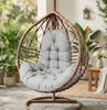 Hanging Rattan Egg Chair Replacement Cushion Thick Padded Swing Seat Pad Grey
