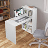 Computer Desk Office Study Desk with Storage Shelf Home Office Desk White