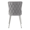 Velvet Dining Chairs Set of 4, Grey Chairs With Gold Metal Legs for Dining Room