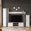 Modern BENTLEY Living Room Furniture Set TV Entertainment Unit Glass