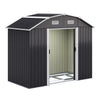 Heavy Duty Metal Garden Shed Outdoor Apex Roof Storage House w/ Free Foundation