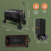 VonHaus Foldable Camping Trolley 200L Festival Cart Wagon on Wheels
