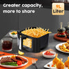 Air Fryer 10L with Easy-View Window, Touch Controls, Nonstick, 6 Function
