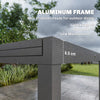 Extending Garden Table for 6-10, Aluminium Outdoor Dining Table, Glass Top