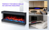 4 Sizes - 50 60 71 80 Inch Panoramic 3 Sided Glass Electric Fire HD+ 3D Effect