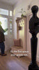 Cream Coat Stand with Shoe Storage, Hallway Unit & Storage Bench,
