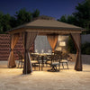3.3 x 3.3m Outdoor Gazebo Canopy Party Tent Double Ventilated Roof Waterproof