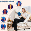 Folding Saucer Foldable Moon Chair Camping Outdoor Soft Padded Seat No Assembly