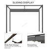 Pergola Steel Frame 3x2M PE Canopy Adjust Shade Pergola Shelter Backyard Grey