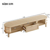 Wooden TV Stand Cabinet 170 cm TV Unit With Storage & Solid Wood Slide Doors