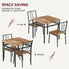 Brown 3 Pcs Dining Table Set for 2 with Cushioned Chair,Square Kitchen Table Set