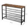 Shoe Rack, Shoe Organiser with 3 Mesh Shelves, for Hallway LBS14BX