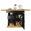 Dining Table 110-140cm Extendable Kitchen Table w/ Hidden Storage for 4-6 People