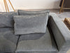 Dusk Boston Grey Velvet Small Right Hand L-Shape Sofa RRP £1929