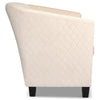 Tub Arm Chair Cream Velvet Luxury Statement Rivet Comfy Accent Armchair