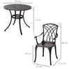 Vintage Dining Set Cast Aluminium Furniture Outdoor Garden Patio 4 Chairs Table