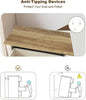 5 Drawers Dresser for Bedroom Wood Tall Chset of Drawer Metal Handle Living Room