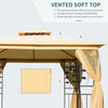 3(m) x 3(m) Patio Garden Metal Gazebo Marquee Party Tent Canopy Shelter Pavilion