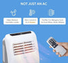 9000 BTU Portable Air Conditioner 4-in-1 AC Unit Remote 230V UK Plug