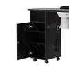 Rolling Table Nail Workstation Drawer Vacuum Marbling Texture Cabinet