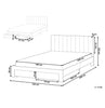 Beliani Lonzac Velvet EU King Size Bed withDrawers Taupe Upholstered RRP £379.99