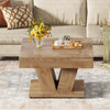 31.5" Square Coffee Table, Modern Wood Center Cocktail Tea Table for Living Room