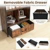 Wooden Open Display Cabinet Industrial Freestanding Bookcase