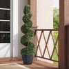 2X Artificial Topiary Tree Fake Spiral Tower Trees Potted Plant IndoorOutdoor UK