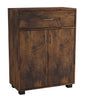 5 Tier Wooden Free Standing Display Cabinet Bookcase Wide Shelves Drawer Storage