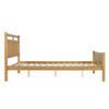 Wooden Bed Frame 4ft6 Double Bed Pine Wood with Rattan Headboard & Footboard