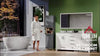Bathroom Storage Unit with Open Shelves and Drawer
