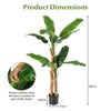 5.4 FT Tall Artificial Banana Tree Fake Banana Tree Indoor Office Decor
