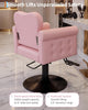 Salon Chair Hair Stylist PU Leather Barber Chair 360° Swivel Hydraulic Lift Spa