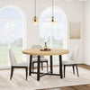 47In Round Dining Table,Kitchen Table for 4 to 6 People with Sturdy Metal Frame