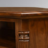 Mahogany Corner TV unit with flutted columns and Single Shelf , 2 Doors