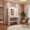 Dressing Table With Mirror Storage Makeup Desk Vanity Table Led Lights Bedroom
