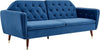 3 Seater Velvet Sofa Bed Click Clack 5 Colour Luxury Button Tufted Sleeper Couch