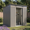 4x6 FT Garden Shed Glitter Storage Shed Waterproof with Foundation Kit and Vents