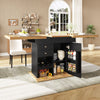 Dining Table 110-140cm Extendable Kitchen Table w/ Hidden Storage for 4-6 People