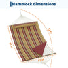 2 Person Hammock with Stand,Adjustable Steel Frame,Garden Patio Hammock Bed